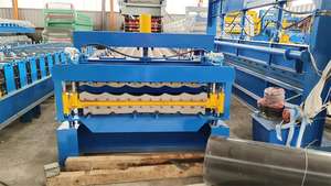 Petit pain formant le canal de <span class=keywords><strong>prix</strong></span> tuile métallique d'<span class=keywords><strong>ardoise</strong></span> de toit de couche <span class=keywords><strong>du</strong></span> canal trois faisant la machine petit pain ondulé trapézoïdal de feuille de toit d'Ibr formant - Product Image 3