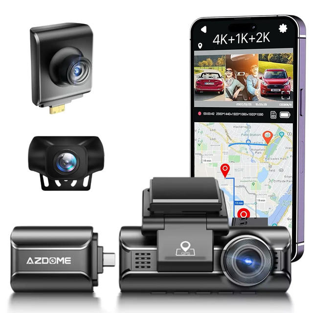 AZDOME M550 Max 4K Night Vision Car Mirrors Navigator GPS Recorder Car Black Box Dash Cam