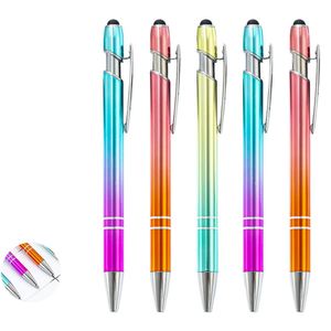 Promotional Bulk Multicolored Aluminum Ballpoint for Stylus <b>Pen</b> Soft Rubber Touch Screens Custom Logo Cheap Ball-point <b>Pen</b> - Product Image 2