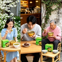 Soupe sucrée au lotus et aux haricots mungo, enrichie au chenpi vieilli, rafraîchissement naturel aux herbes pour les journées chaudes