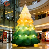 Sapin de Noël gonflable lumineux, nouveau design, sapin de Noël gonflable coloré avec lumières LED