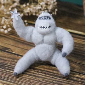 Adornos de fieltro de muñeco de nieve abominable, muñeco de nieve de fieltro con aguja divertida, adornos para árboles de Navidad, regalo de cumpleaños para niños - Product Image 3