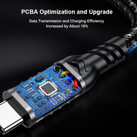 Kabel USB 3.2 Tipe A ke USB C 10Gbps 60W Pengisian Cepat Transfer Data Kecepatan Tinggi Kabel Jalinan Nilon untuk Laptop Ponsel SSD
