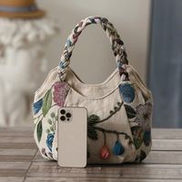 Sacs à main personnalisé style bohème unique design vacances pour femmes sacs fourre-tout en tissu fermeture éclair fait main fleur aztèque