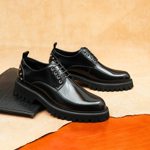 Nouvelles Bottes d'Hiver Montantes Classiques Polyvalentes Décontractées pour Hommes, Imperméables en Cuir Véritable, Rehaussantes, pour le Travail en Extérieur et le Sport - Product Image 3