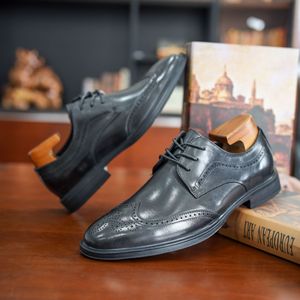 Nouvelle collection printemps : Chaussures en cuir pour hommes, formelles et décontractées, tendance, à bout large, style britannique, chaussures de gentleman - Product Image 6