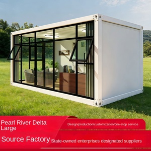 Muro Cortina de Vidrio para Contenedor Móvil con Decoración, Casa Integrada Temporal para Vivir, Oficina Móvil, Sala de Juntas Móvil - Product Image 1