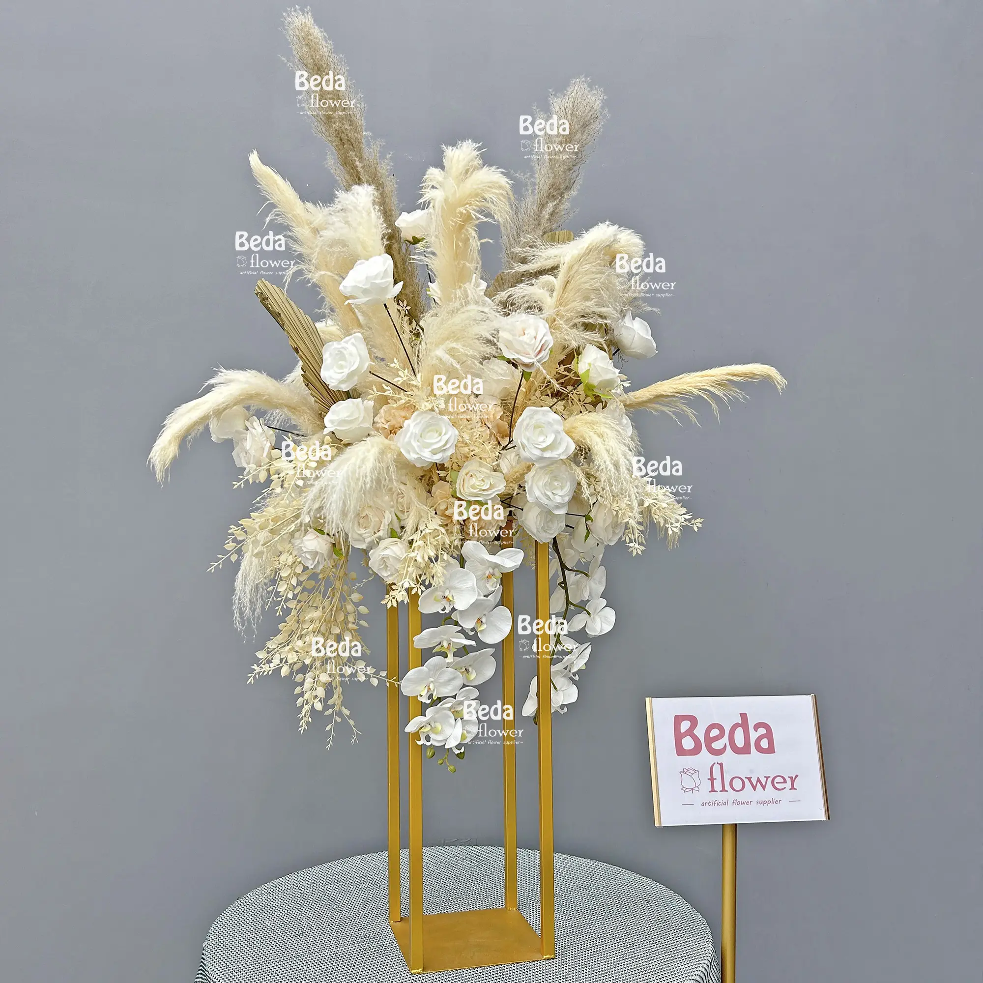 Beda Factory Direct Sale Artificial pampas grass rich bouquet Centerpiece tree real tough Table Arrangement Wedding Party Decor