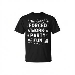 T-shirt unisexe pour adultes, taille moyenne, pour fête de travail forçée, amusant, pour les fêtes de Noël - Product Image 2
