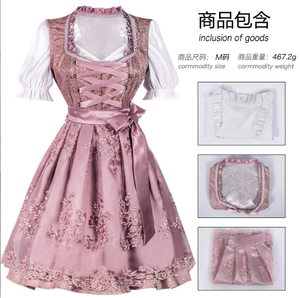 Ecoparty <span class=keywords><strong>Oktoberfest</strong></span> Costume pour femmes allemand bavarois traditionnel Dirndl Dress Beer Festival Costume Halloween Party Outfits - Product Image 2