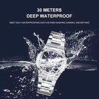 Jam Tangan Pria New Medeo 855G Fashion Mewah, Arloji Kuarsa Stainless Steel Anti Air dengan Lampu dan Tanggal
