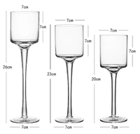 Ensemble de 2 bougeoirs pour bougies piliers avec couvercle en verre pour cheminée, table à manger, décoration de centre de table