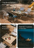 Table pliante moderne en acier au carbone, petite, pour l'extérieur, portable, pour le camping et les pique-niques, avec roulettes