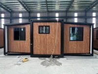 Rumah Kontainer Lipat Ekspansi Dua Sayap Baja Prefabrikasi Mobile untuk Hunian, Ruang Tamu, Kantor, Hotel, dan Villa
