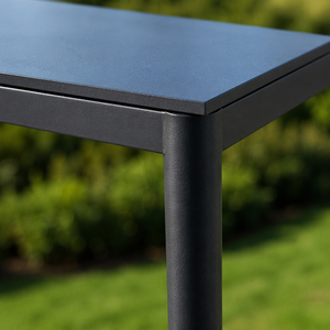 Conjunto de Mesa y Sillas de Jardín para 2 Personas, Estilo Bistro Francés, Muebles Europeos para Exteriores, de Aluminio y Cuerda, para Balcón, Apto para Todas las Estaciones - Product Image 5