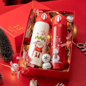 คริสต์มาสร้อนขายธุรกิจ Termos โลโก้ที่กําหนดเองฉนวนขวดน้ําสูญญากาศ Thermo ขวดชุดของขวัญกล่อง Thermo - Product Image 3
