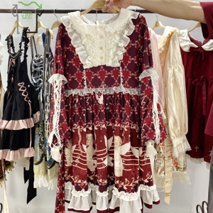 Venta al por Mayor YIJIAYI Luolita, Ropa de Segunda Mano de Alta Calidad, Poliéster/Algodón, 95-100% Limpio, Ropa Gótica Casual Lolita para Mujer - Product Image 5