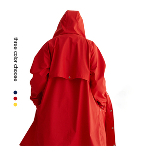 Commercio all'ingrosso lunghi delle signore mens con cappuccio <span class=keywords><strong>antipioggia</strong></span> impermeabile in poliestere impermeabile pioggia giacca - Product Image 3