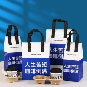 Laminated Solid Color Non-Woven Insulation Bag Portable Thermal Lunch Cooler Bag Eco Custom Cooler Bag Customized