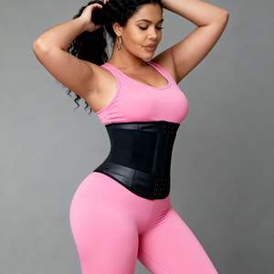 Ceinture amincissante en <span class=keywords><strong>latex</strong></span> à 9 baleines en acier, haute compression, pour l'entraînement, avec trous, antibactérienne - Product Image 3