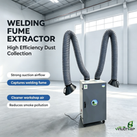 Purificateur de fumées de soudage à double bras 2,2 kW, extracteur de fumée mobile à double station