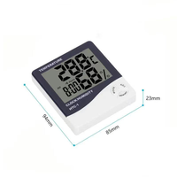 Thermomètre hygromètre numérique haute précision intérieur/extérieur avec calendrier, moniteur de température et d'humidité LCD