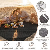 Tapis de pique-nique portable, pliable, imperméable, durable, léger, en polaire, épais, chaud, pour le camping en plein air, de haute qualité, doux