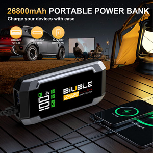 เครื่องช่วยสตาร์ทมอเตอร์ไซค์อเนกประสงค์ขั้นสูง พร้อมแบตเตอรี่ 26800mAh กระแสไฟสูงสุด 6000A ใช้งานได้กับรถหลากหลายรุ่น รองรับการชาร์จแบบสองทิศทาง PD65W - Product Image 4