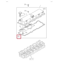 Pièce de moteur d'excavateur d'origine GASKET 8943913791 8943913790 pour ISUZU 6HK1