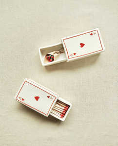 Scatola di Fiammiferi in Ceramica a Forma di Asso di Cuori, Scatole Vuote per Fiammiferi, Decorazione per la Casa, Scatola di Fiammiferi con Logo - Product Image 3