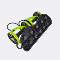 Appareil de musculation multifonctionnel Kangsong pour usage domestique, double roue, machine à abdominaux, ensemble d'entraînement avec corde de tension Revoflex Extreme vert + noir unisexe