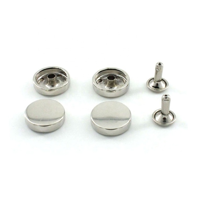 Fashion Design Double Cap Rivets Metal Snap Buttons for Garment