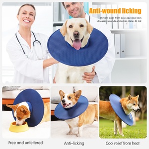 Collar Isabelino de Malla de Poliéster para Perros, Ajustable con Hebilla, Refrescante, Antilamido, Cono de Recuperación para <span class=keywords><strong>el</strong></span> Cuidado de Heridas en Verano, Tallas S/M/L/XL para Perros - Product Image 3