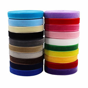 ริบบิ้นกำมะหยี่ขนาด 3/8 นิ้ว 10 มม. แพ็คสุดคุ้ม - Product Image 1