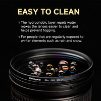 Filtres optiques pour objectifs d'appareil photo 37-105mm avec filtre MCUV, vente directe usine, filtres d'objectif de caméra réglables et variables, accessoires pour appareil photo