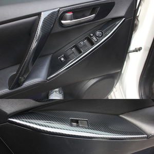 マツダ3 Mazda3 2008 2009 2010 2011 2012 2013用 車内アクセサリー センターコントロールギアパネル ステアリングホイールキット 改造 - Product Image 5