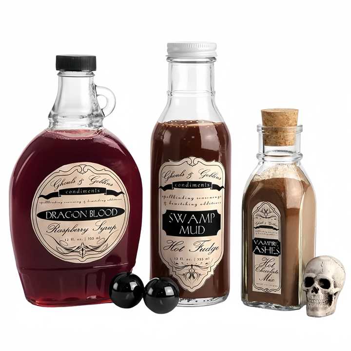 Thread Syrup 12 oz 16oz Clear Glass Screw Thread Sauce Syrup Food Bottles (Bulk) for ...