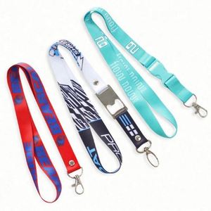 Manufacturer Custom Satin Sublimation Keychain <b>Lanyards</b> Offset and Silk Screen Printing with Custom <b>Polyester</b> <b>Lanyard</b> - Product Image 4