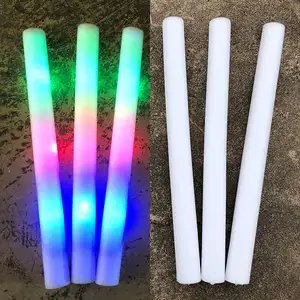 12/15/30/60pcs Led Glow Sticks Bulk Colorful Rgb Glow Foam Stick Cheer Tube  Dark Light For Xmas Birthday Wedding Party Supplies