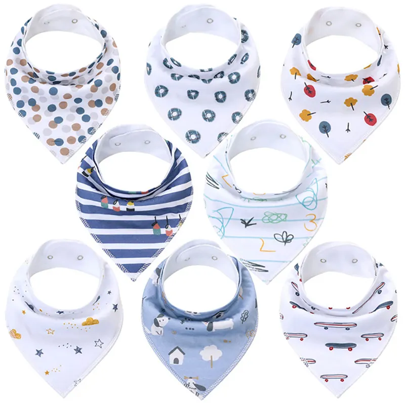 Bavoirs en coton pour bébés, filles et garçons, design polaire, écharpe de cou triangulaire, bandana