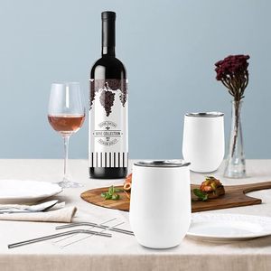 Vaso Térmico de Acero Inoxidable Blanco para Sublimación de 12oz con Tapa y Diseño de Hojas, Aislamiento Térmico de 6-12 Horas para Café - Product Image 4