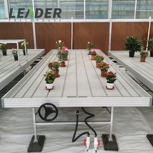 Sistema idroponico automatizzato di flusso e riflusso (flood e Frain) telaio in alluminio banco di rotolamento tavolo verticale Grow Rack sistema - Product Image 4