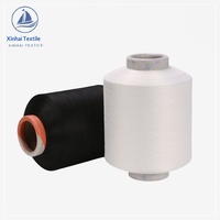Fil de polyester régénéré antibactérien et désodorisant recouvert de spandex ; Tissu tricoté en ruban de dentelle avec fil élastique FTY à âme filée