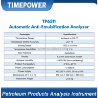Machine d'analyse d'huiles entièrement automatique ASTM D1401, testeur de séparation et de démulsibilité pour huiles pétrolières, fluides synthétiques et eau