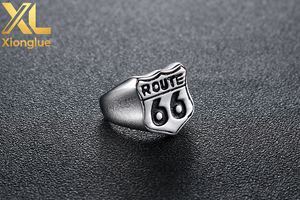 Men's <b>Skull</b> Cross <b>Ring</b> Stainless Steel Punk Style Fashion Jewelry Gift 27067 - Product Image 4