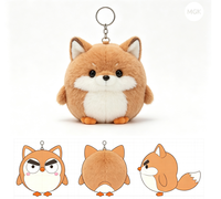 Porte-clés en peluche animaux mignons : Dauphin, Pingouin, Renard, Phoque – Jouet en peluche personnalisable OEM/ODM, vente en gros, cadeau