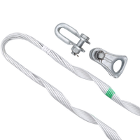 Pince de tension préformée en acier recouvert d'aluminium, pince de serrage pour ligne de transmission d'énergie aérienne