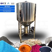 Mélangeur à tambour rotatif vertical de conception sanitaire pour laboratoire, aliments, épices, thé en poudre, substituts de lait, produits chimiques, moteur en acier inoxydable