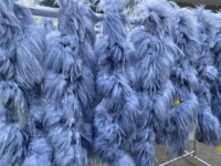 Teint marine Hackle poulet coq plume pour artisanat bricolage mouche attachant matériel carnaval cheveux boucle d'oreille accessoire fête décor à la maison