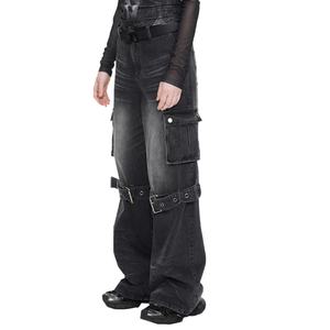 Pantalones Cargo Holgados de Estilo Hip Hop para Hombre, Estilo Y2K, con Múltiples Bolsillos, Desgastados, Vintage, al por Mayor - Product Image 2